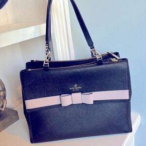 Kate Spade Kirk Park Mason Saffiano Leather Shoulder Bag Bow satchel purse